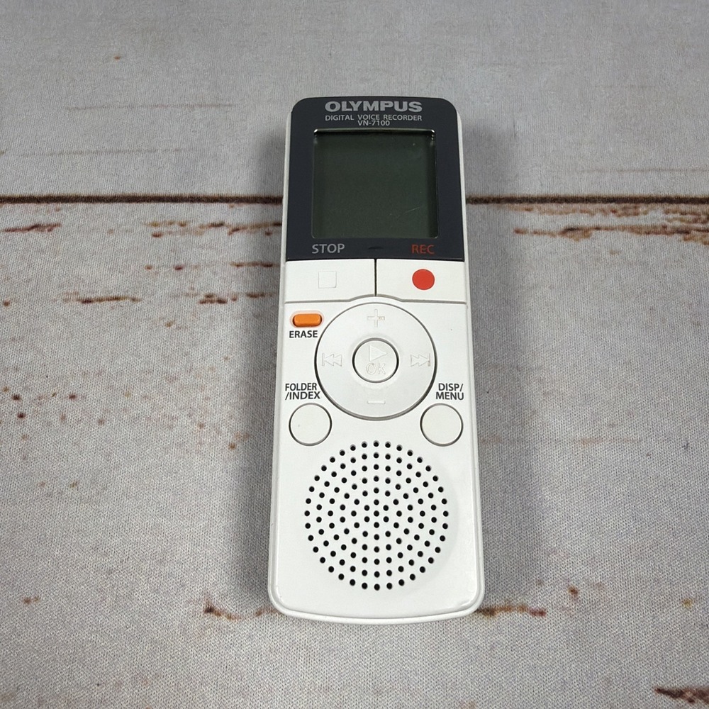 Olympus VN-7100 Digital Voice Recorder 1GB White Handheld
